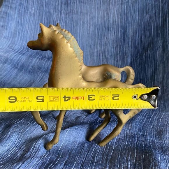 Set of Two Brass Horses - Picture 7 of 9